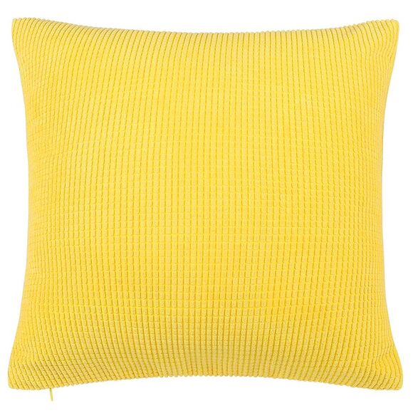 Corduroy Corn Striped Throw Pillow Cover Cushion Cover 18" x 18" Yellow - Picture 1 of 6